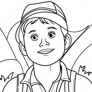 Page à colorier Alex aventurier | Page de coloriage Alex