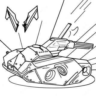 Page à colorier de Battlebots féroces en action | Page de coloriage Robots de combat