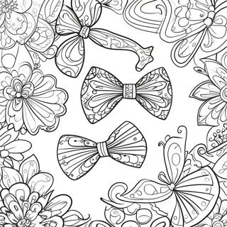 Page à colorier de nœud papillon coloré | Page de coloriage Cravates
