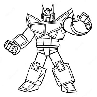 Page à colorier de Megazord | Page de coloriage Megazord