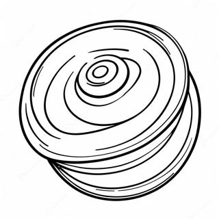 Page à colorier de yoyo coloré en mouvement | Page de coloriage Yoyo