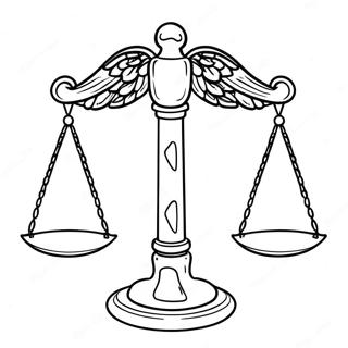 Page à colorier Balance de la justice | Page de coloriage Droit