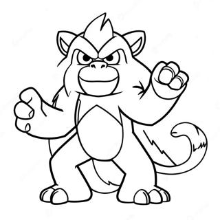 Page à colorier Infernape | Page de coloriage Infernape