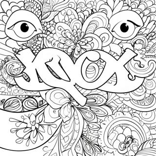 Page à colorier XOXO | Page de coloriage XOXO