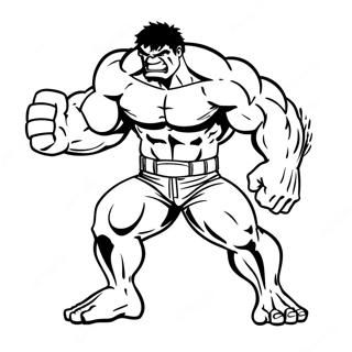 Page à colorier de Hulk Rouge féroce en action | Page de coloriage Hulk Rouge