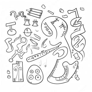 Page à colorier d'équations d'algèbre amusantes | Page de coloriage Algèbre