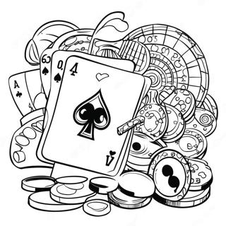 Page à colorier Casino | Page de coloriage Casino