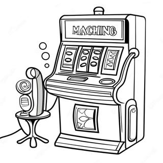 Page à colorier Machine à sous colorée | Page de coloriage Casino