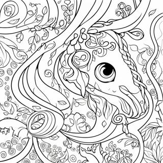 Page à colorier Vignes enchevêtrées | Page de coloriage Vignes