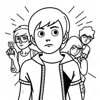 Page à colorier Scott Pilgrim contre le monde | Page de coloriage Scott Pilgrim