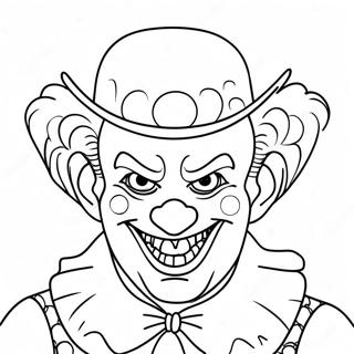 Page à colorier It le clown drôle | Page de coloriage Ça
