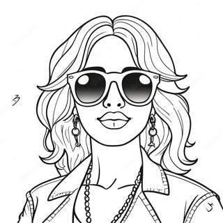 Page à colorier de méchant cool avec des lunettes de soleil | Page de coloriage Méchant
