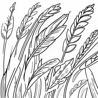 Page à colorier de blé | Page de coloriage Blé