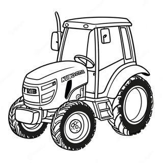 Page à colorier du tracteur Kubota | Page de coloriage Kubota