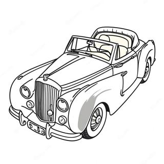Page à colorier de Bentley décapotable | Page de coloriage Bentley