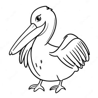 Page à colorier de pélican | Page de coloriage Pélican