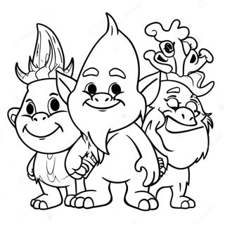 Page à colorier Trolls 3 | Page de coloriage Trolls 3