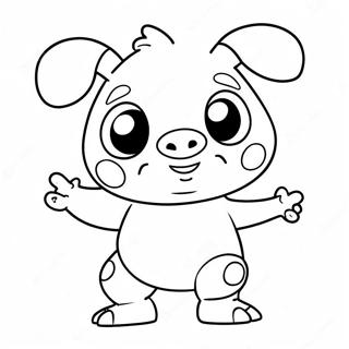 Page à colorier Personnage Pibby Glitch en Action | Page de coloriage Pibby Glitch