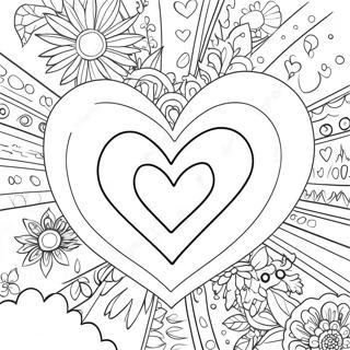 Page à colorier de cœur J'aime Maman | Page de coloriage J'aime Maman