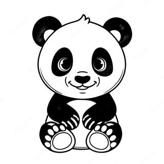 Page à colorier de bébé panda | Page de coloriage Bébé Panda