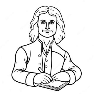 Page à colorier Isaac Newton | Page de coloriage Isaac Newton