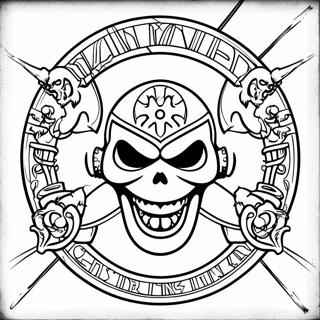 Page à colorier du Logo d'Iron Maiden | Page de coloriage Iron Maiden