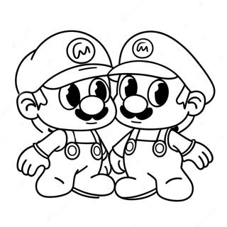 Page à colorier aventure de Cappy et Mario | Page de coloriage Mario Odyssey