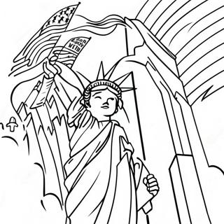 Page à colorier patriotique du 11 septembre | Page de coloriage 11 septembre