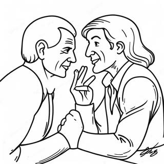 Page à colorier sur les techniques de résolution de conflits | Page de coloriage Résolution de conflit