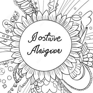 Page à colorier d'affirmations positives | Page de coloriage Positif