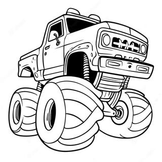 Page à colorier du monster truck Rampage | Page de coloriage Rage