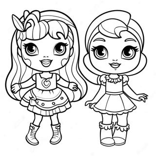 Page à colorier des personnages mignons de bébé Monster High | Page de coloriage Bébé Monster High