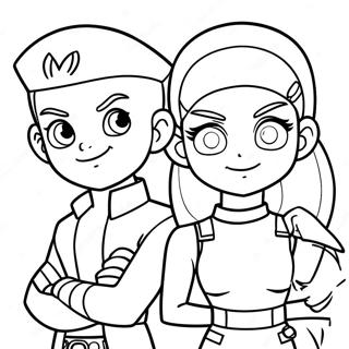 Jessie et James de l'équipe Rocket à colorier | Page de coloriage Équipe Rocket