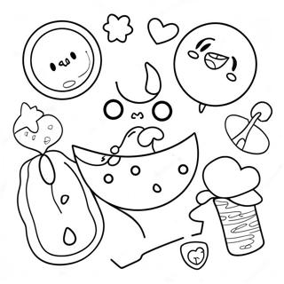 Page à colorier Aesthetic Kidcore | Page de coloriage Kidcore