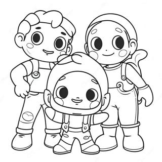 Page à colorier Personnages Kidcore Colorés | Page de coloriage Kidcore