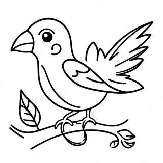 Page à colorier d'oiseau tropical | Page de coloriage Oiseau tropical