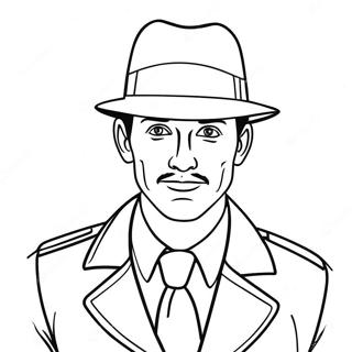 Page à colorier Détective | Page de coloriage Détective