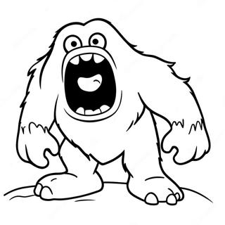 Page à colorier Abominable homme des neiges | Page de coloriage Abominable