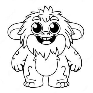 Page à colorier Monstre abominable mignon | Page de coloriage Abominable