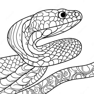 Page à colorier de serpent réaliste | Page de coloriage Serpent Réaliste