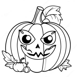 Page à colorier citrouille de Samhain effrayante | Page de coloriage Samhain