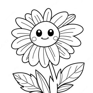Page à colorier de fleurs de marguerite | Page de coloriage Marguerite