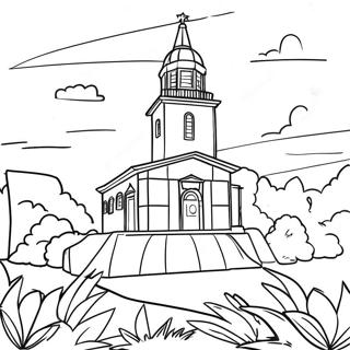 Page à colorier du contour de l'État de l'Indiana | Page de coloriage Indiana