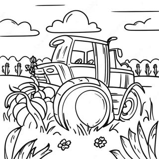 Page à colorier de la récolte | Page de coloriage Récolte
