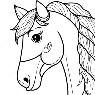 Beau Cheval à Colorier | Page de coloriage Beau Cheval