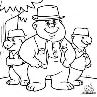 Page à colorier de Franklin et ses amis | Page de coloriage Franklin