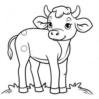 Page à colorier de veau | Page de coloriage Veau