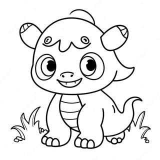 Page à colorier du monstre mignon | Page de coloriage Monstre Mignon