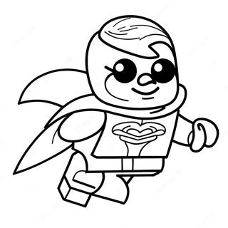 Page à colorier du Robin Lego en action | Page de coloriage Lego Robin