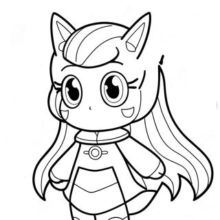 Coloriage de Zero Two mignonne | Page de coloriage Zéro Deux